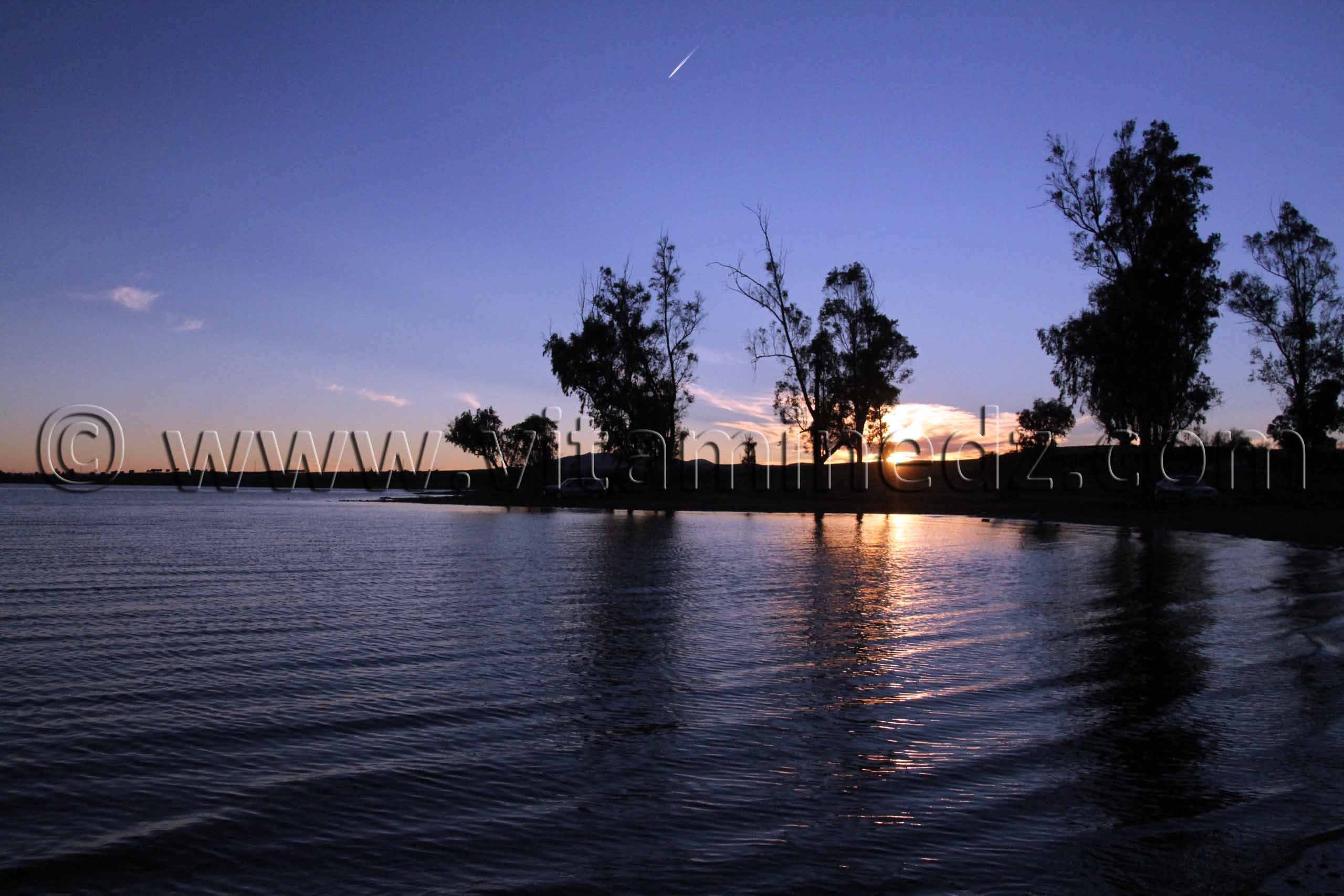 Joli coucher de soleil à Lac (Barrage Oued Sarno) Sidi Bel Abbes