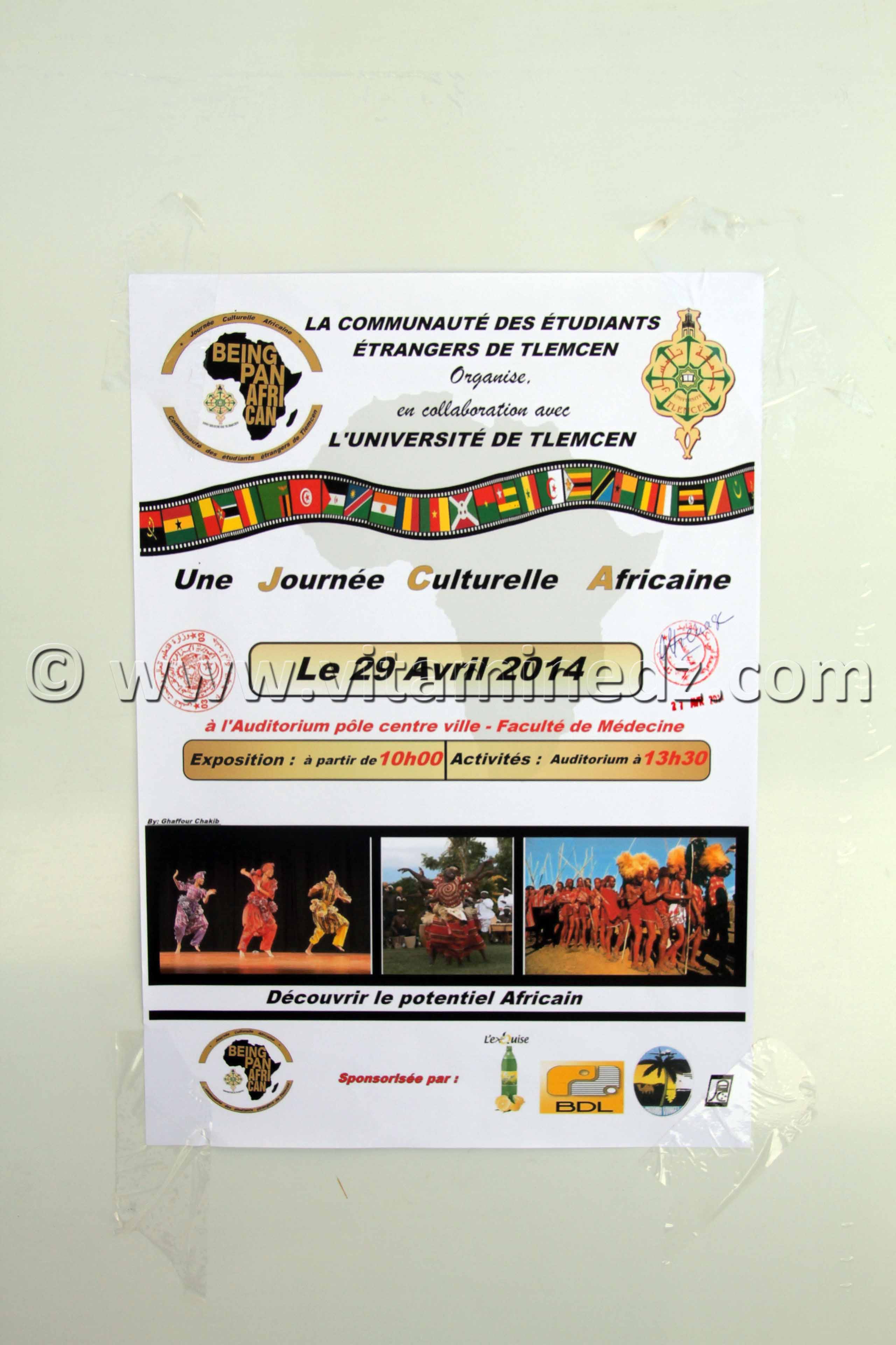 Tlemcen - Journée Culturelle Africaine, le 29 avril 2014 organisée par la communauté des étudiants étrangers de Tlemcen.