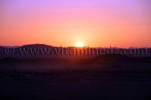 Coucher de soleil dans la région de Tit (40 Km au nord de Tamanrasset)