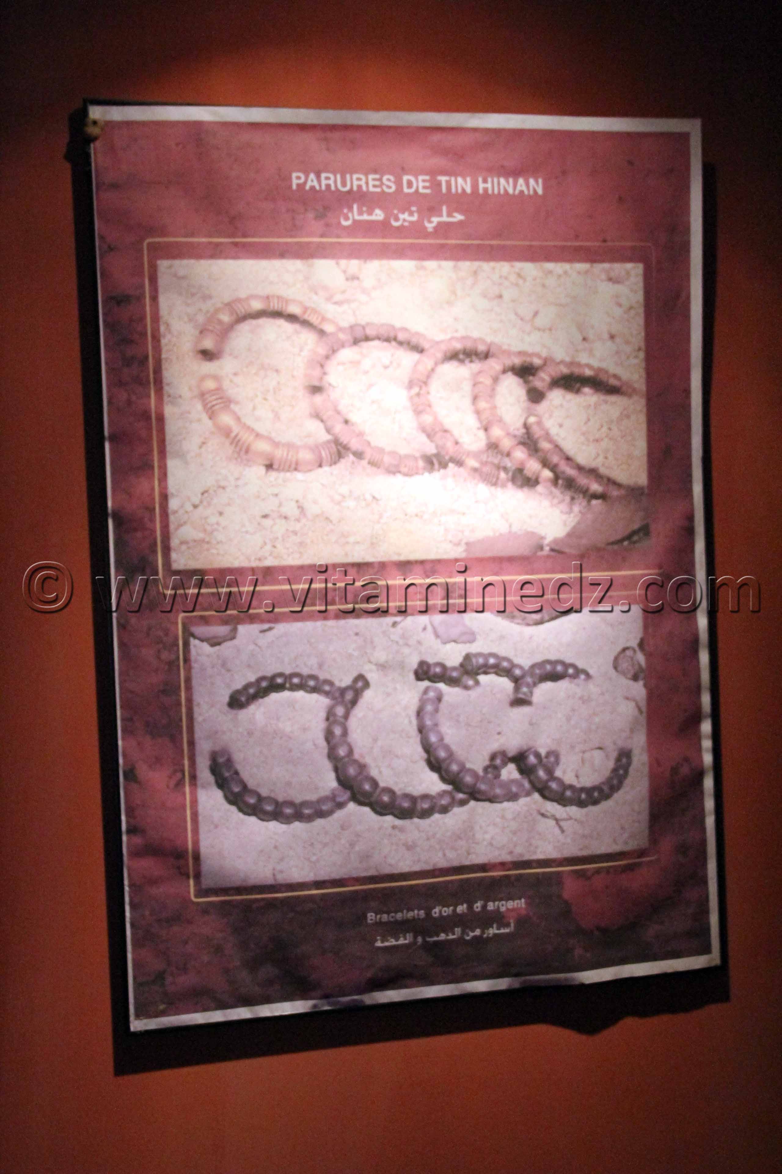 Parures de Tin Hinan reine des Touaregs à Abalessa