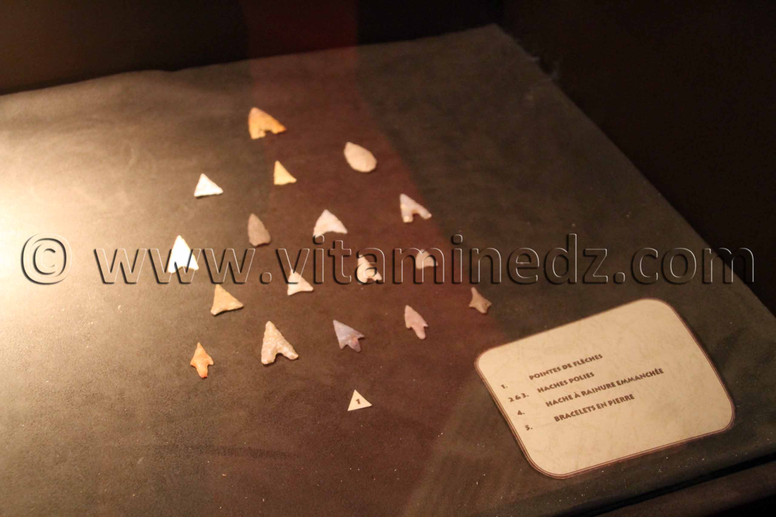 Pointes de fleche prehistoriques, Tamanrasset, Musée de l'Ahaggar (parc culturel de l’Ahaggar)