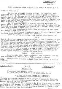 Document      FLN     A12-2 Note de service de El hadj Lakhder 5/9/1958