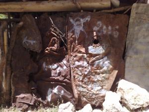 le reste d'un avion de chasse française .