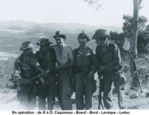 En opération de Gauche à Droite Caquineau - Boeuf - Bord -- Levèque --et  Leduc kais