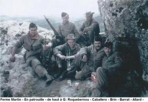 FERME MARTIN  PROTECTION DU CONVOI 32  de haut à G Roquebernou -Brin - Barrat -Allard   kais khenchela