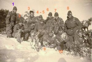 N°1 -Catelin-2 Parfait- 3 Billore-4 Chaillou-5 Paumier- 6 xx 7 Cabut-8 Richardin-9 Varin-10 Duprieu.Bouhmama