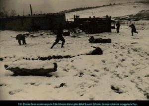 Le poste :Bataille de boules de neige avec l'adjudant Chaveroche hiver 1960-61
