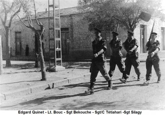 Edgard Quinet Lt Bouc Sgt Bebkouche Sgt/CTétiahari et le Sgt Silagy Kais Khenchela