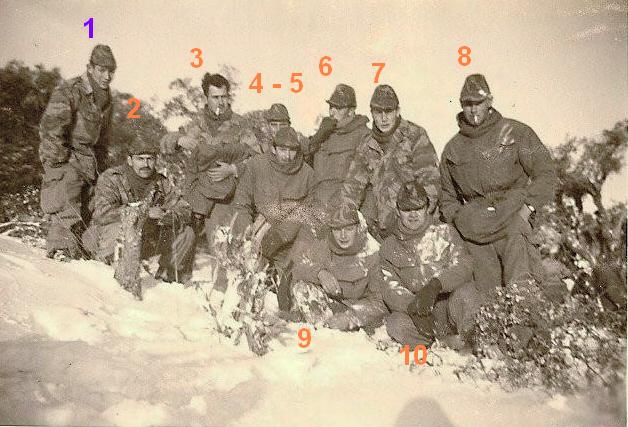 N°1 -Catelin-2 Parfait- 3 Billore-4 Chaillou-5 Paumier- 6 xx 7 Cabut-8 Richardin-9 Varin-10 Duprieu.Bouhmama