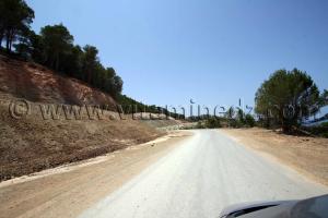 Route vers Plage El Bhira en travaux