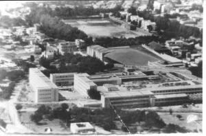 Photo Ancienne de Tlemcen  Lycee Benzerdjeb et Stade des 3 frères Zerga