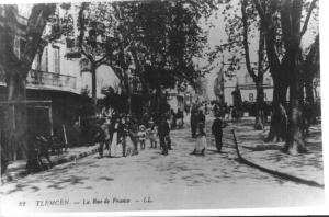 Photo Ancienne de Tlemcen  Rue de France (promenade du Mechouar)