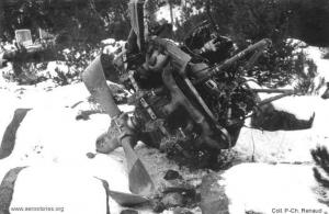 Une Avion abattu au mont beni melloul M'sara le 4-2-1962