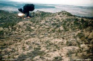 الطائرات B 26 تقذف بقنابل النبالم على جبل شليا