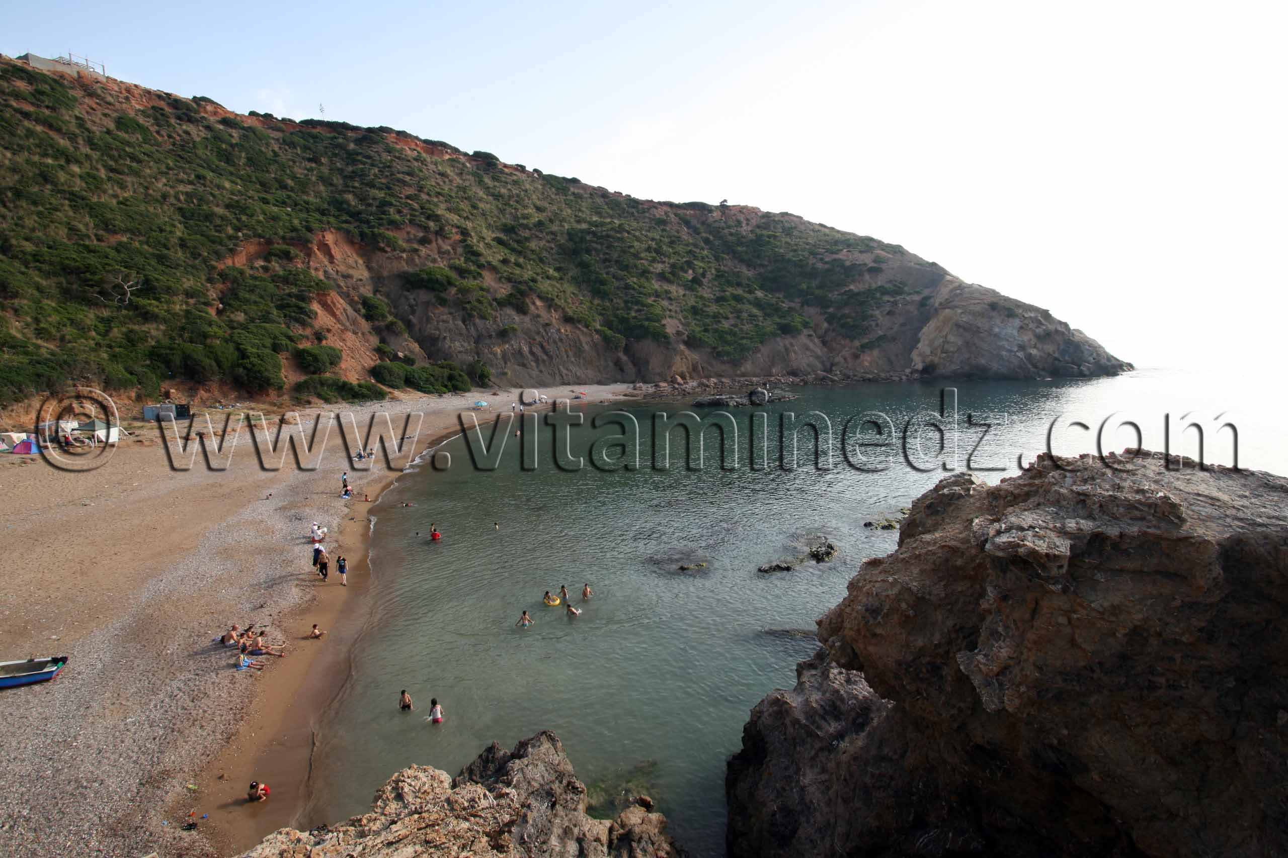 Plage de Ouardania, rive Ouest l'accès y est difficile