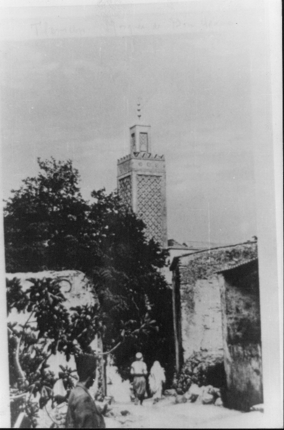 Photo Ancienne de Tlemcen  El Eubbad et Minaret Sidi Boumediene