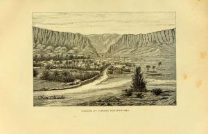 Village et Gorges d\'El KantaraVieux livre relatant l\'Algérie