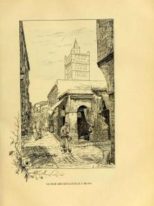 La rue des Koulouglis à Blida - Vieux livre relatant l\'Algérie