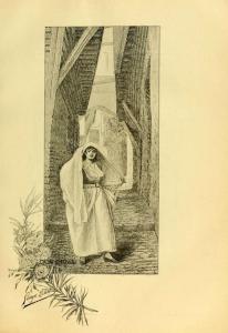 Femme en Hayek d\'Alger, Vieux livre relatant l\'Algérie