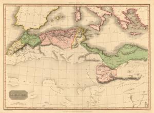 Carte de L'Afrique du Nord en 1814
