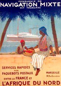 Affiche de la France Coloniale d\'Algérie, Tunisie et Maroc ... (Publicité, Propagande, Tourisme)