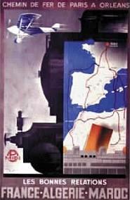 Affiche de la France Coloniale d\'Algérie, Tunisie et Maroc ... (Publicité, Propagande, Tourisme)