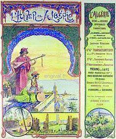 Affiche de la France Coloniale d\'Algérie, Tunisie et Maroc ... (Publicité, Propagande, Tourisme)