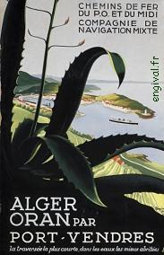 Affiche de la France Coloniale d\'Algérie, Tunisie et Maroc ... (Publicité, Propagande, Tourisme)