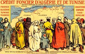 Affiche française de propagande coloniale (Algérie, Tunisie, Maroc)