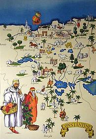 Anciennes Affiches Publicitaires Bateau, Train, Avion Air France vers Algerie, Maroc, Tunisie