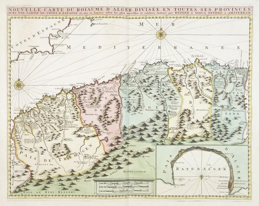 Carte de l'Algerie en 1720