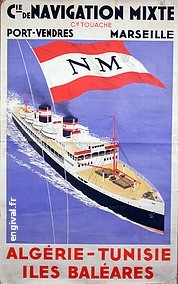 Affiche ancienne d'Algérie, Tunisie et Maroc ... (Publicité, Propagande, Tourisme)