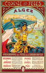 Affiche ancienne d'Algérie, Tunisie et Maroc ... (Publicité, Propagande, Tourisme)