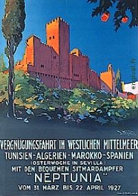 Affiche ancienne d'Algérie, Tunisie et Maroc ... (Publicité, Propagande, Tourisme)
