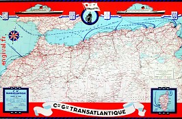 Affiche ancienne d'Algérie, Tunisie et Maroc ... (Publicité, Propagande, Tourisme)