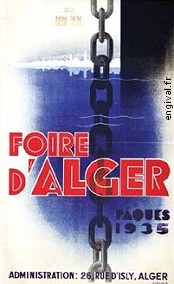 Affiche ancienne d'Algérie, Tunisie et Maroc ... (Publicité, Propagande, Tourisme)