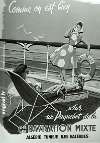 Affiche ancienne d'Algérie, Tunisie et Maroc ... (Publicité, Propagande, Tourisme)