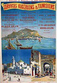 Affiche de la France Coloniale d'Algérie, Tunisie et Maroc ... (Publicité, Propagande, Tourisme)