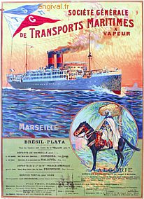 Affiche de la France Coloniale d'Algérie, Tunisie et Maroc ... (Publicité, Propagande, Tourisme)