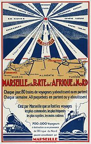 Affiche française de propagande coloniale (Algérie, Tunisie, Maroc)