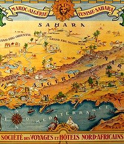 Affiche française de propagande coloniale (Algérie, Tunisie, Maroc)