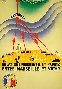 Affiche française de propagande coloniale (Algérie, Tunisie, Maroc)