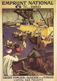 Anciennes Affiches Publicitaires Bateau, Train, Avion Air France vers Algerie, Maroc, Tunisie