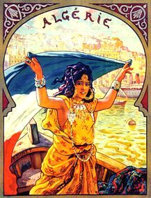 Anciennes Affiches Publicitaires Bateau, Train, Avion Air France vers Algerie, Maroc, Tunisie