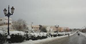 La ville de khenchela couverte de neige