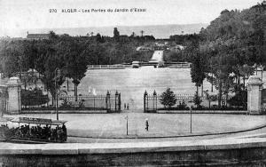 Ancienne photo d\'Alger  Les portes du Jardin d\'essai
