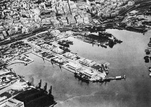 Ancienne photo d\'Alger  Port vu du ciel