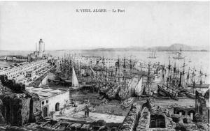 Ancienne photo d\'Alger ottomane  Le port