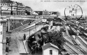 Ancienne photo d\'Alger  Les rampes, La gare et les Quais