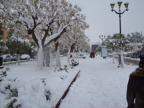 مدينة خنشلة في فصل الشتاء الثلوج تغطي كل شيء